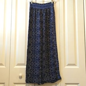 Forever 21 Flowy Blue Bohemian Pants Sz S